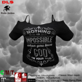 Cut-out Shoulder Teeshirt God on side boxed