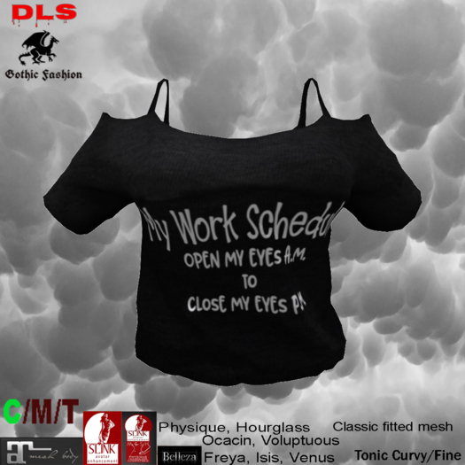 Cut-out Shoulder Teeshirt Schedule boxed