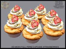 GD MESH FULL PERM CUPCAKE STRAWBERRIES