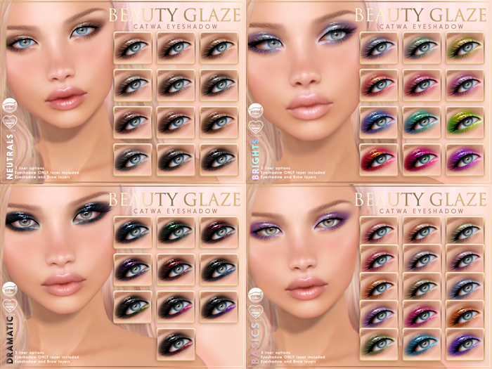 [PF] CATWA EYESHADOW Applier - Beauty Glaze - FATPACK