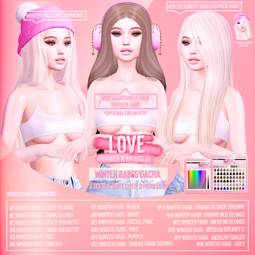 Love [Winter Babes] Gacha FATPACK (wear me)