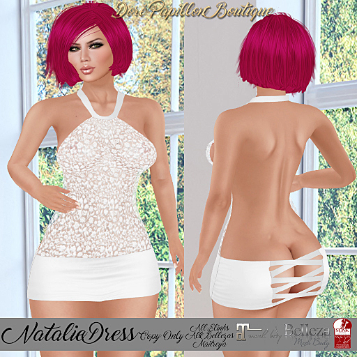 DPB Natalie Dress - Lace White  *Maitreya, Slinks & Bellezas*