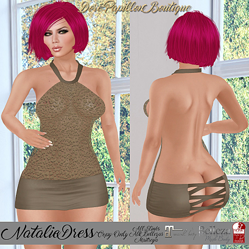 DPB Natalie Dress - Lace Taupe  *Maitreya, Slinks & Bellezas*