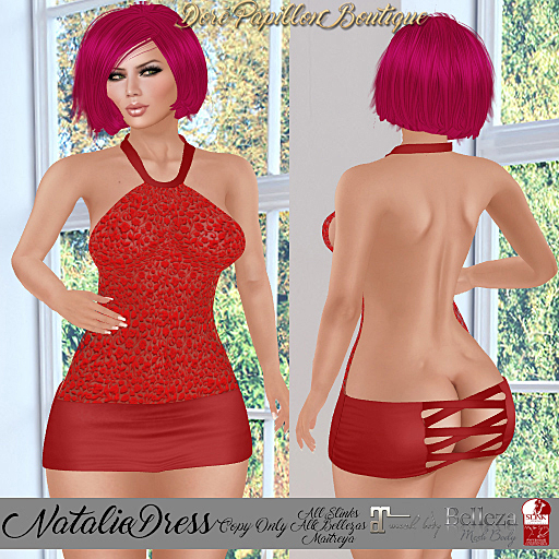 DPB Natalie Dress - Lace Red  *Maitreya, Slinks & Bellezas*