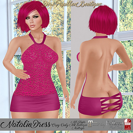 DPB Natalie Dress - Lace Pink  *Maitreya, Slinks & Bellezas*