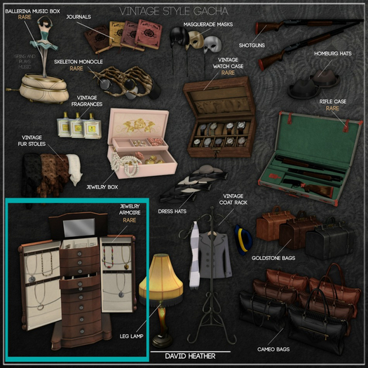 -David Heather-Jewelry Armoire RARE