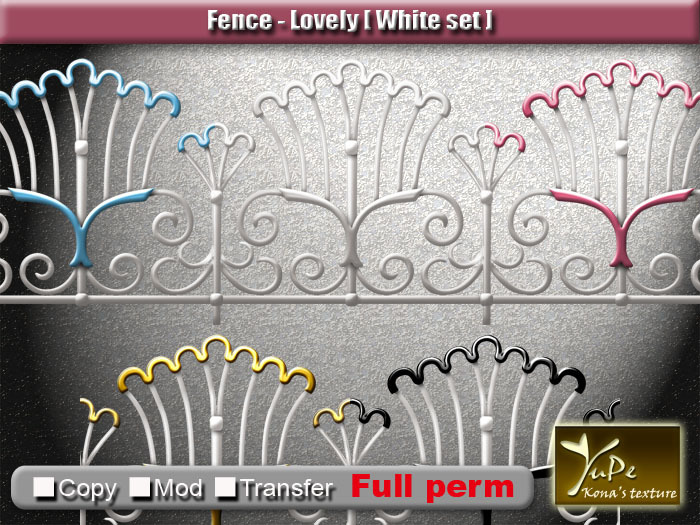 YuPe - kona's furniture : Fence - Lovely (White set) / Full permission