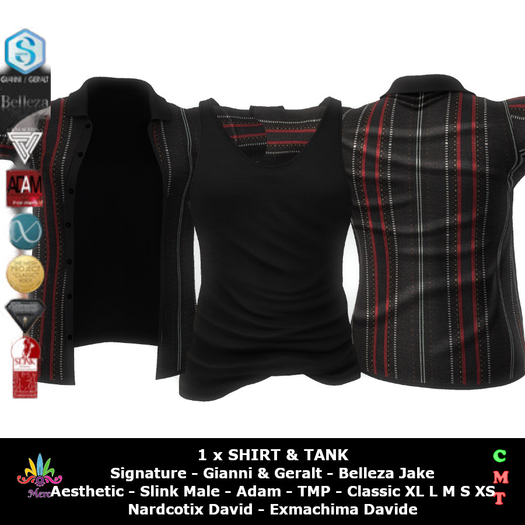 M - Open Shirt & Tank - Mahram 2 - Most Fits Mens