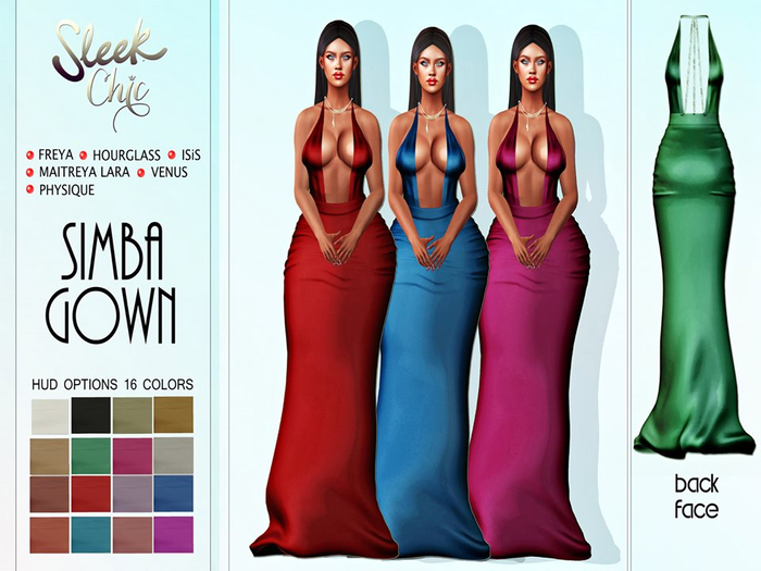 SLEEK CHIC SIMBA GOWN DRESS