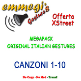 Megapack italian gestures Canzoni 1-10