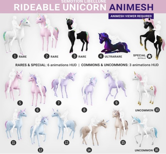 SEmotion Libellune Rideable Unicorn Animesh #14
