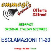 Megapack italian gestures Esclamazioni 11-20