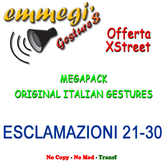 Megapack italian gestures Esclamazioni 21-30
