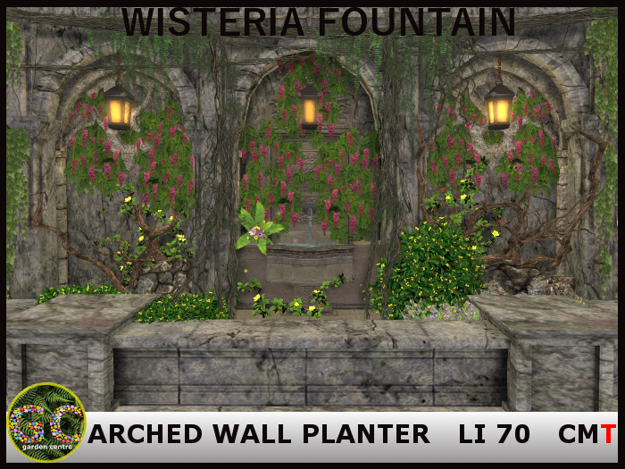 GC - ARCHED WALL PLANTER WISTERIA FOUNTAIN