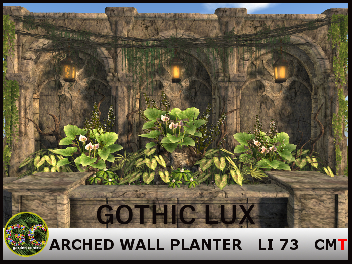 GC - ARCHED WALL PLANTER GOTH LUX