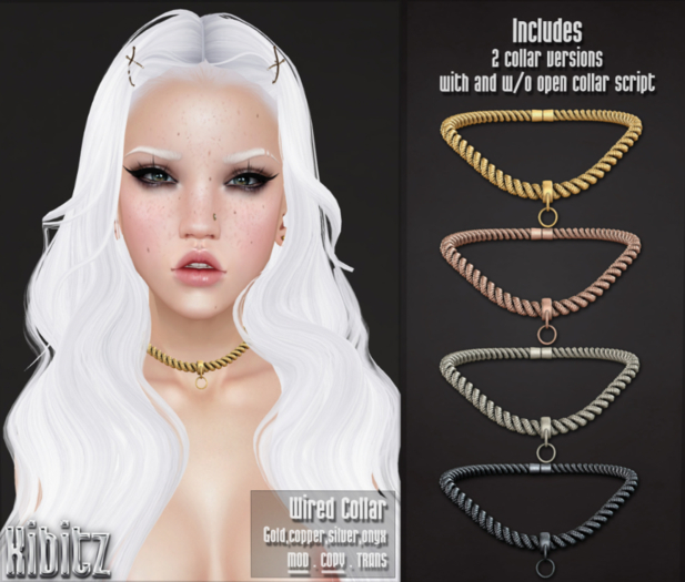 Kibitz - wired collar - silver