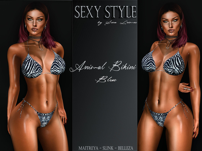 *SexyStyle* ANIMAL Bikini Blue