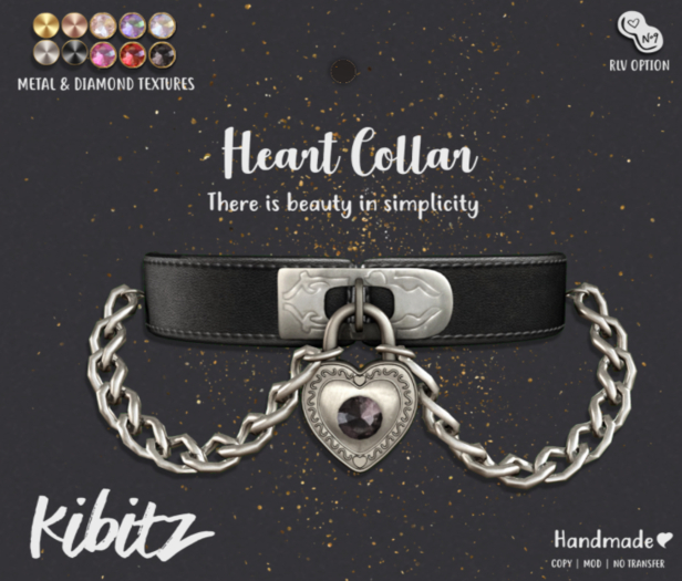 Kibitz - Heart collar - brown