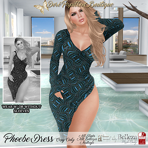 DPB Phoebe Dress - Print Blugrn  *Maitreya, Slinks & Bellezas* 