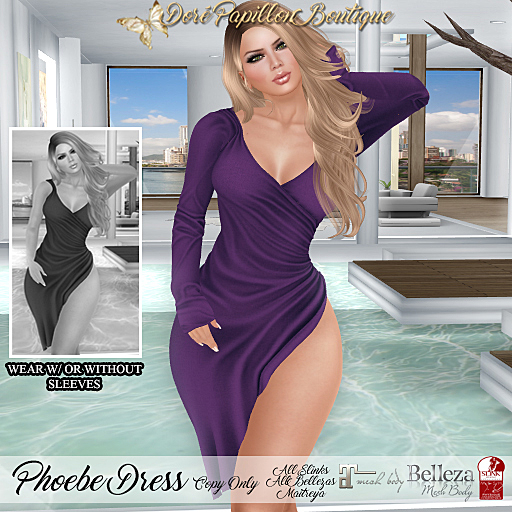 DPB Phoebe Dress - Violet  *Maitreya, Slinks & Bellezas* 
