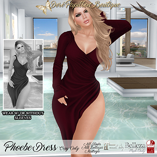 DPB Phoebe Dress - Ruby  *Maitreya, Slinks & Bellezas* 