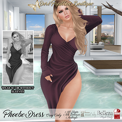 DPB Phoebe Dress - Rose  *Maitreya, Slinks & Bellezas* 