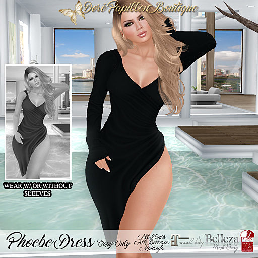 DPB Phoebe Dress - Black  *Maitreya, Slinks & Bellezas* 
