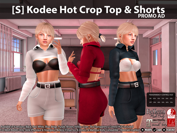 [S] Kodee Hot Crop Top & Shorts Demo