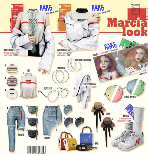 `M.BIRDIE / Marcia look-Hair RARE