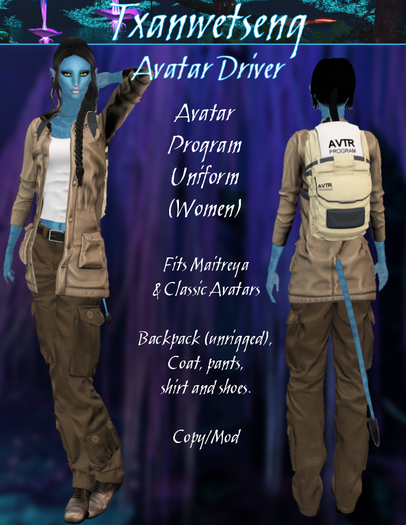 Txanwetseng Box :: AVTR Driver Uniform (Women)