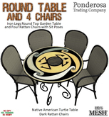 Round Table Native American Turtle