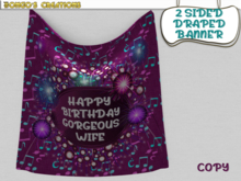 BMC641 - HAPPY BIRTHDAY GORGEOUS WIFE - BANNER.