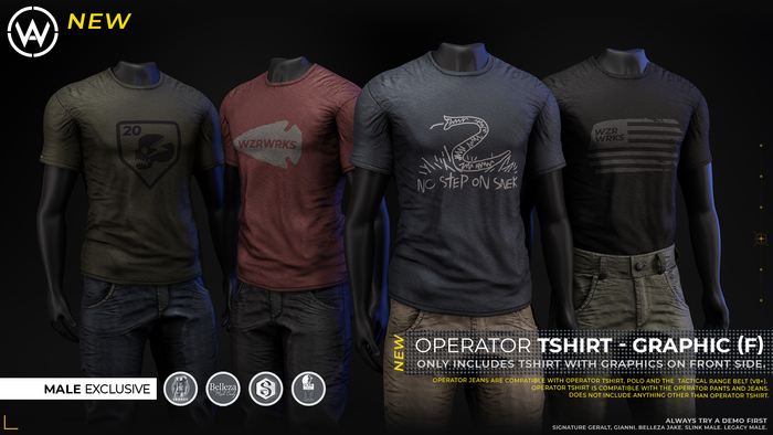 [WAZ] Operator TShirt (Graphic Front) BOXED [Add/Rezz]