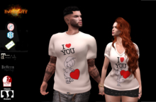 *INT* - I LOVE YOU MAN AND GIRL  T-Shirt VALENTINE'S DAY