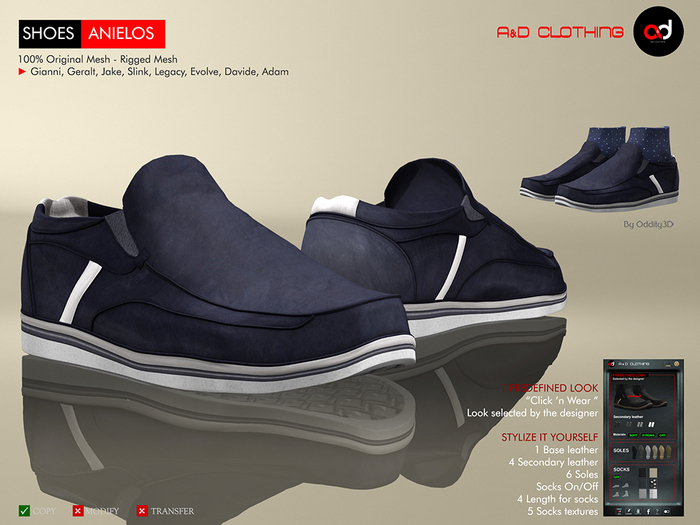 A&D Clothing - Shoes -Anielos- Navy
