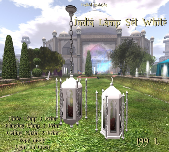 *UI* India Lamp Set White v