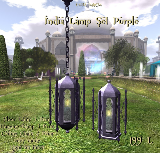 *UI* India Lamp Set Purple v