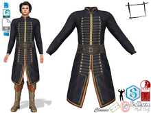 Dae Obj FBX Men's Embellished Royal Jacket Slink Male, Belleza Jake, Signature Gianni