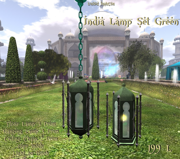 *UI* India Lamp Set Green v