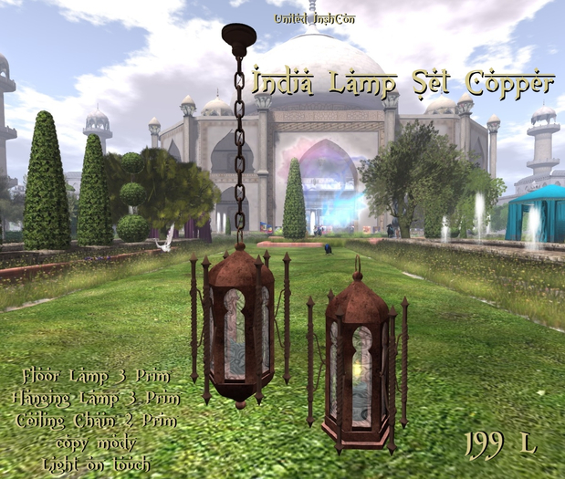 *UI* India Lamp Set Copper v