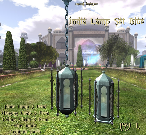 *UI* India Lamp Set Blue v