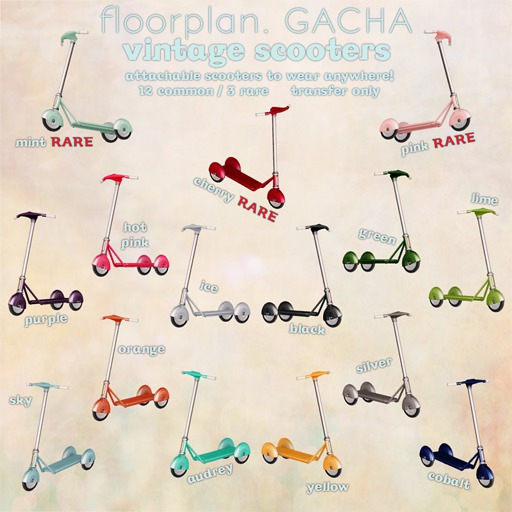 floorplan. vintage scooter / ice
