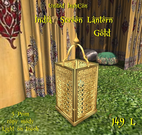 *UI* India Screen Lantern Gold v