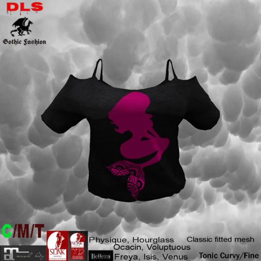 Cut-out Shoulder Teeshirt Mermaid boxed
