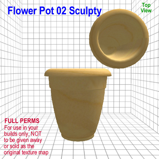 Flower Pot 02 Sculpty Map Full Perms