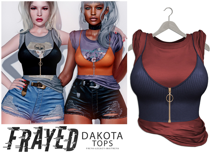 Frayed - Dakota Tops - Navy