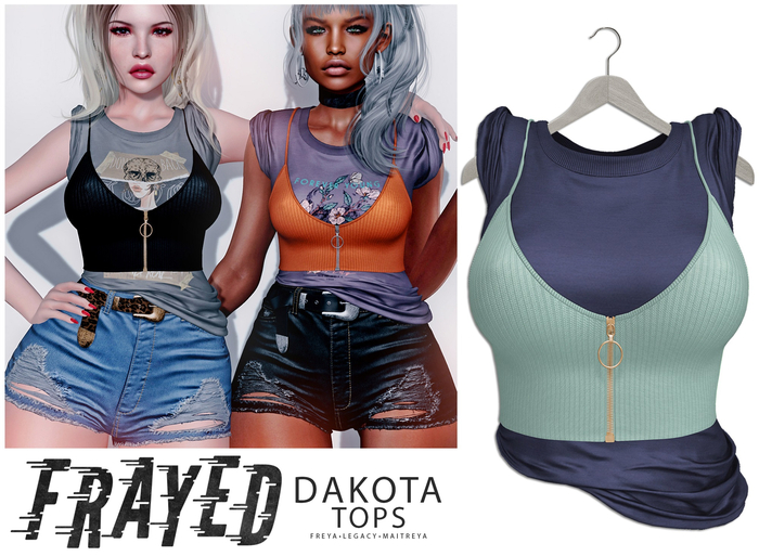 Frayed - Dakota Tops - Mint