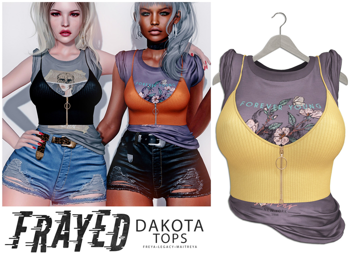 Frayed - Dakota Tops - Yellow