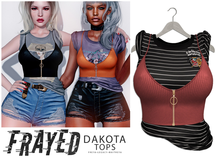 Frayed - Dakota Tops - Red