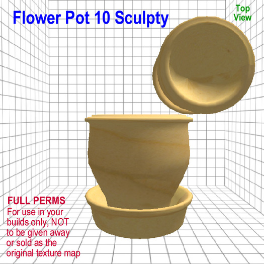 Flower Pot 10 Sculpty Map Full Perms